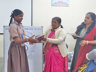 swavalambi1@ educational materials kit distribution programme at Vishnavi Vidyanikethan shool in Bengaluru  